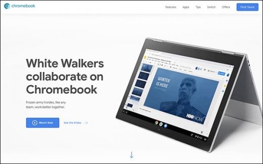 Google Ad Shows How Night King From ‘Game Of Thrones’ Uses Chromebook