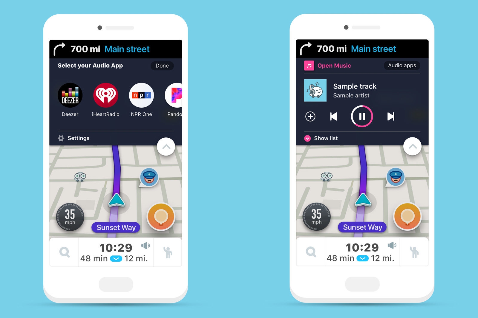 Waze adds built-in audio player to spice up your commute | DeviceDaily.com
