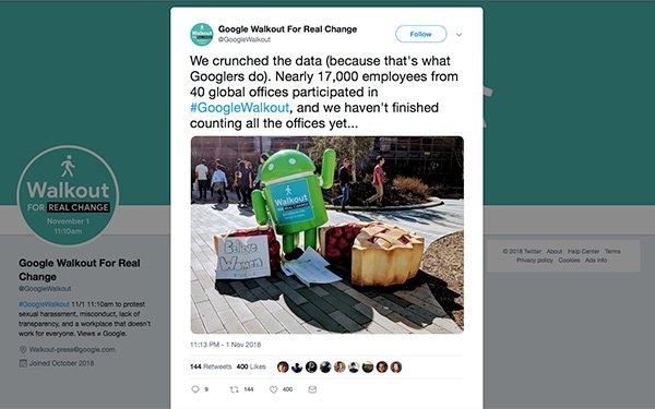 Google Worldwide Walkout: What Organizers Demand | DeviceDaily.com