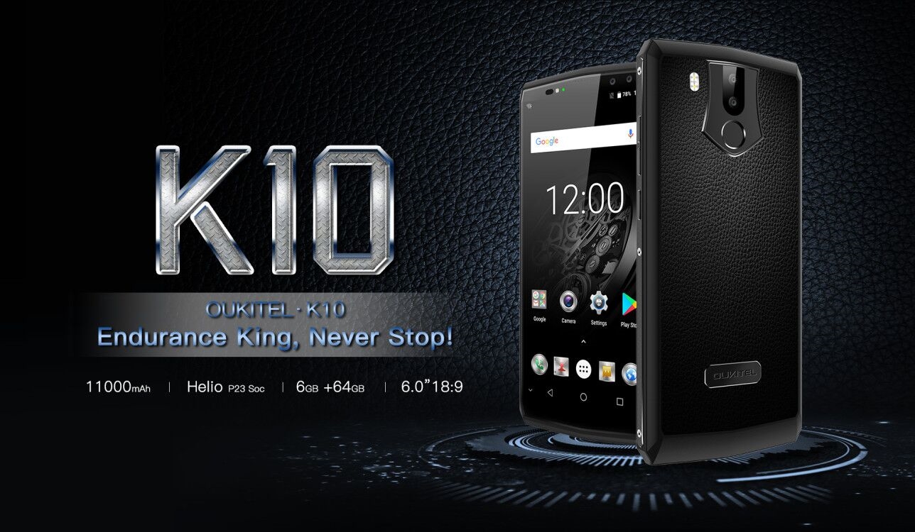 OUKITEL K10’s Huge 11000mAh Battery Can Be Charged in Just 170 Minutes! | DeviceDaily.com