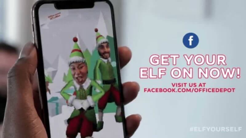 Office Depot launches first holiday-themed AR ad on Facebook for ‘Elf Yourself’ | DeviceDaily.com