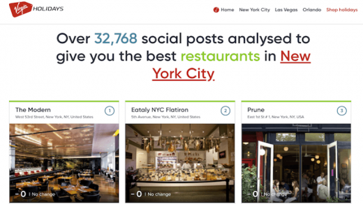 Virgin Holidays powers travel recommendations with social posts