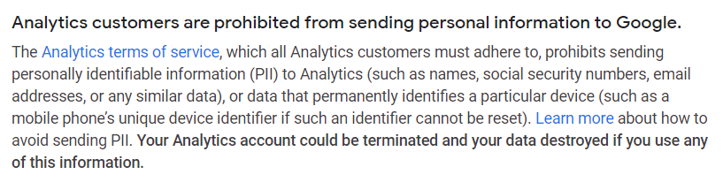 google analytics pii | DeviceDaily.com