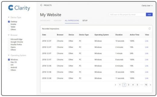 Bing releases Clarity, an open-source UX analytics tool