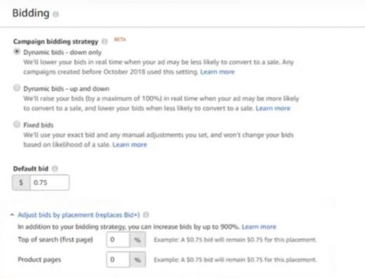 Amazon enables dynamic bidding, bid adjustments for Sponsored Products ads