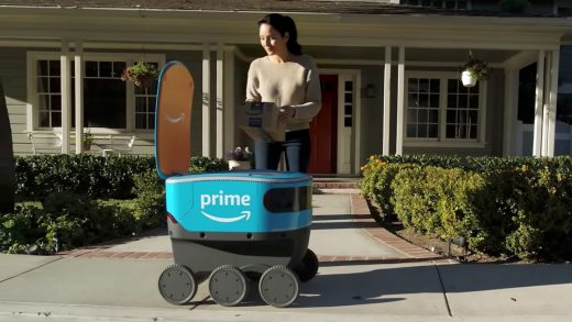 Amazon’s little blue delivery robot is roaming around the Seattle suburbs