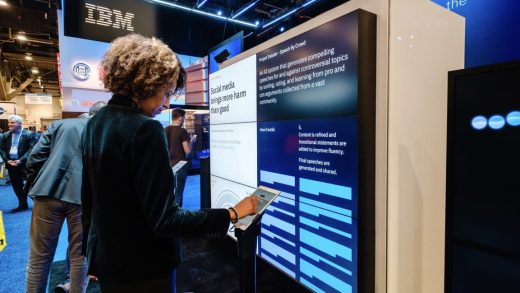 IBM’s CES booth featured an experiment in crowdsourced debate
