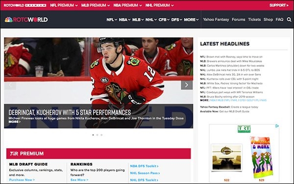NBC's Rotoworld Launches Mobile-Optimized Site, Emphasizes Sports Video | DeviceDaily.com
