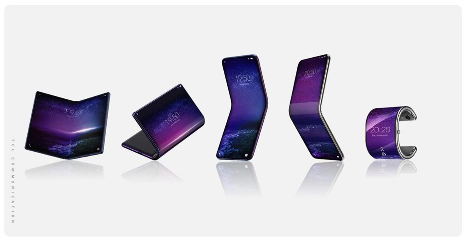 TCL's folding phone projects include a watch-like bracelet | DeviceDaily.com