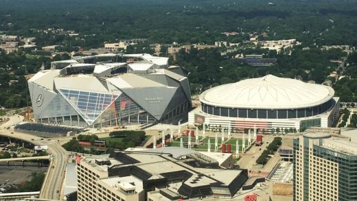 This cool time-lapse map shows Atlanta’s Mercedes-Benz Arena replacing the Georgia Dome