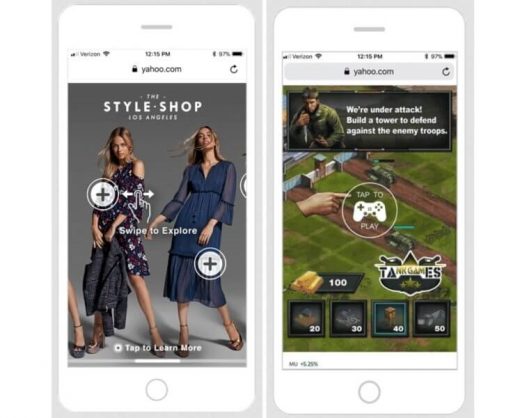 Verizon Media adds 2 native mobile ad features aimed at e-commerce and gaming advertisers