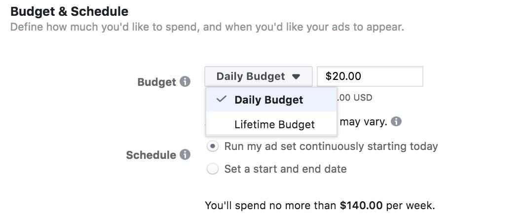 Facebook Ads daily vs lifetime budgets | DeviceDaily.com