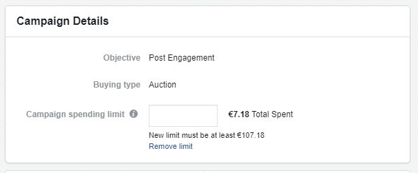 Facebook Ad delivery problems - campaign spending limit | DeviceDaily.com