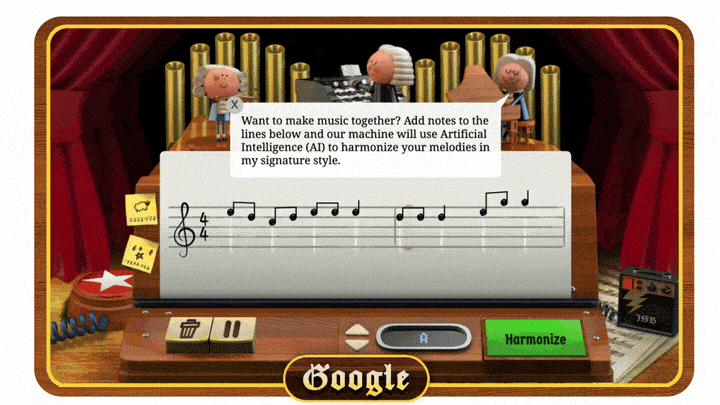 Google's first AI-powered Doodle is a piano duet with Bach | DeviceDaily.com