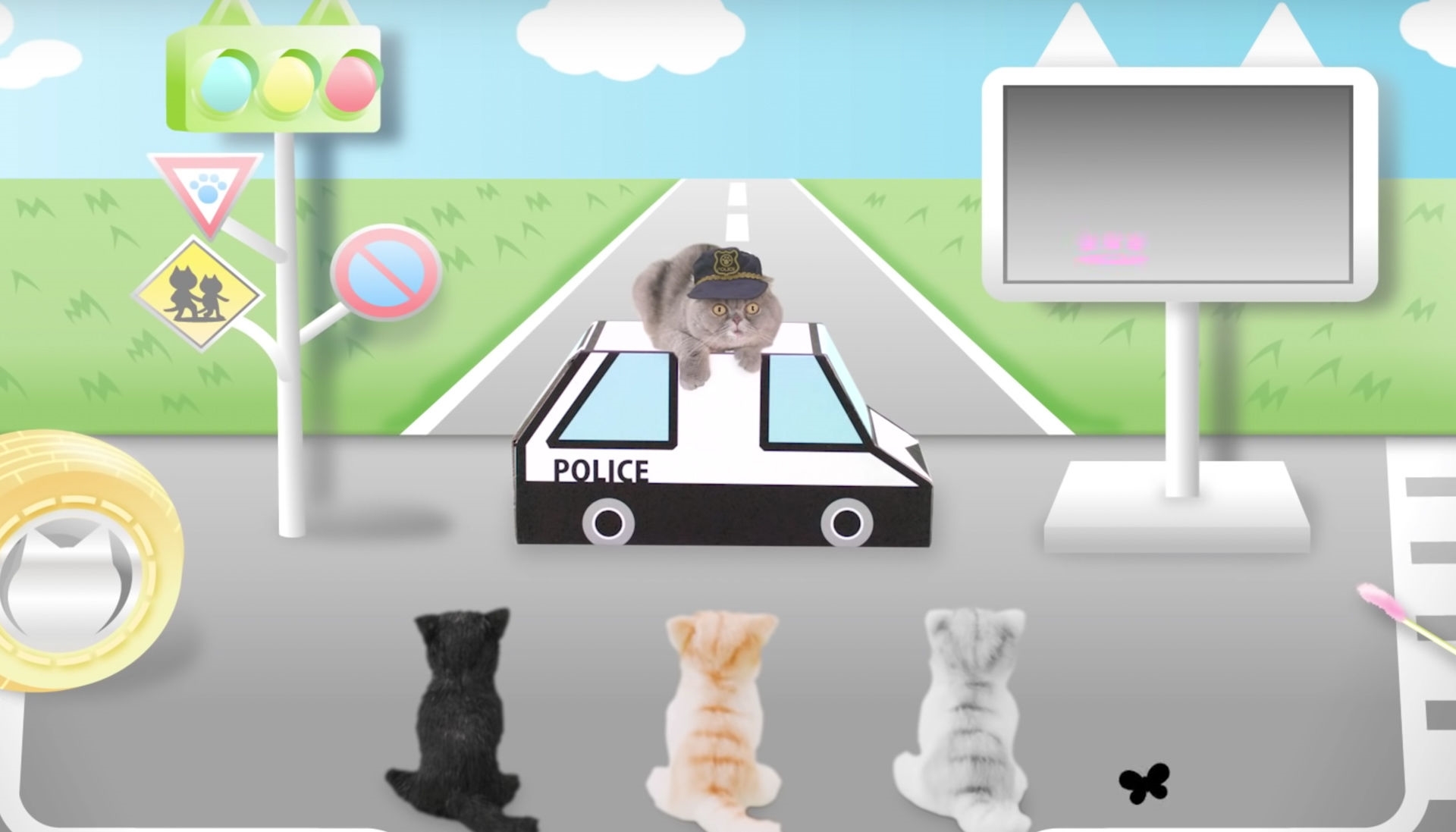 Japanese safety video teaches cats the rules of the road | DeviceDaily.com