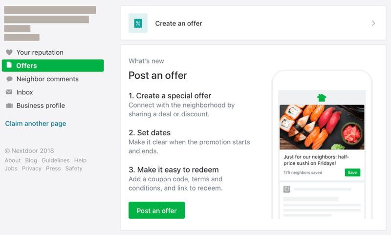 Nextdoor Business Page Offers Tab | DeviceDaily.com