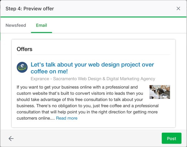 Previewing a Nextdoor Offer in an email before posting. | DeviceDaily.com