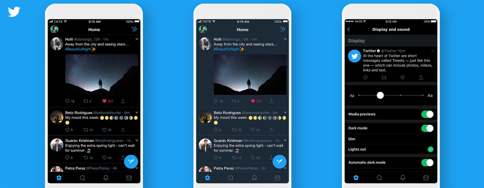 Twitter adds swipe-to-like and true dark mode to its prototype app | DeviceDaily.com