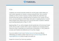 FanDuel applies a $3 inactivity fee to your old daily fantasy account