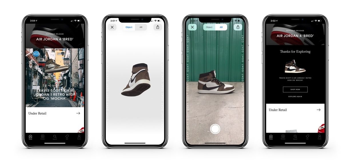 GOAT lets you preview sneakers in AR before they launch | DeviceDaily.com