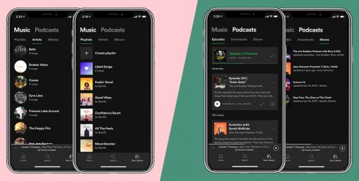 Spotify redesigns Your Library to highlight podcasts