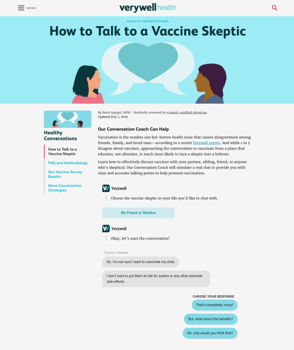 This new app helps you talk to the vaccine skeptic in your life | DeviceDaily.com