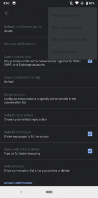 New Gmail For Android Features ‘Buggy’ Dark Theme