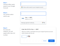 Chrome lets users pay with credit cards saved in their Google accounts