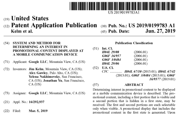 Google Patent Identifies A 2-Piece Ad Based On Interaction With Content | DeviceDaily.com