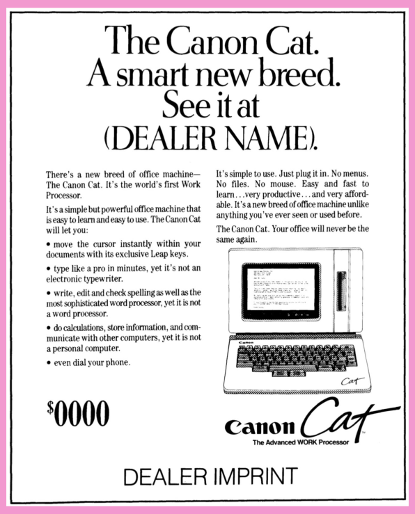 Meet the Canon Cat, the forgotten 1987 alternate-reality Mac | DeviceDaily.com