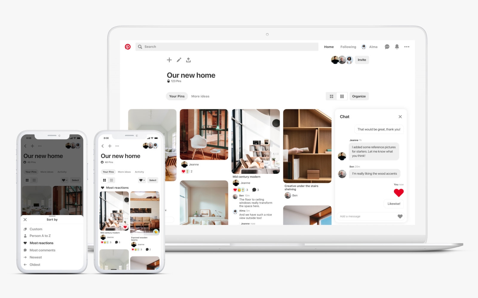 Pinterest makes it easier for groups to organize and react to their boards | DeviceDaily.com