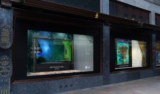 LG puts its transparent OLED TVs in Harrods windows
