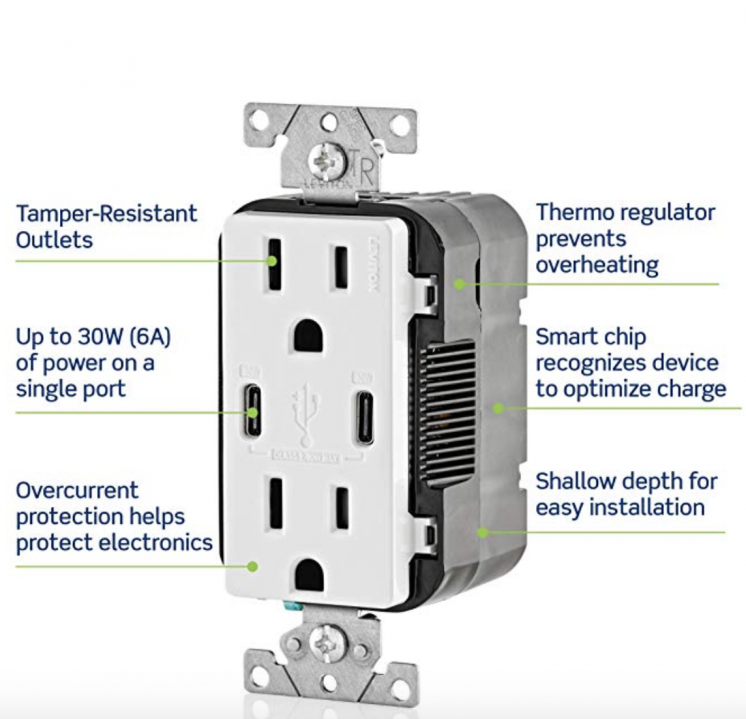 Leviton’s USB Type-C Wall Outlet: Full Charge Ahead | DeviceDaily.com