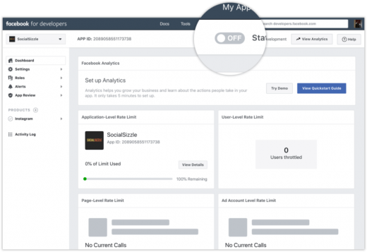Facebook app marketers: Make sure your apps are set to Live Mode