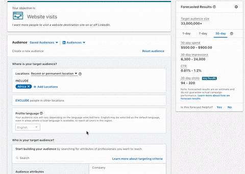 LinkedIn Campaign Manager adds audience targeting logic, demographic forecasts | DeviceDaily.com