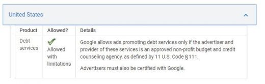 Google’s Newest Ad Policy Restricts Debt Services Ads & Bans Credit Repair Ads