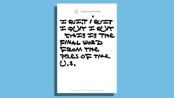 Write your own notes in Trump’s handwriting with this new web generator | DeviceDaily.com
