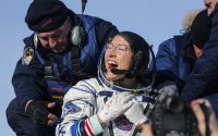 Christina Koch returns to Earth after a record 328 days in space