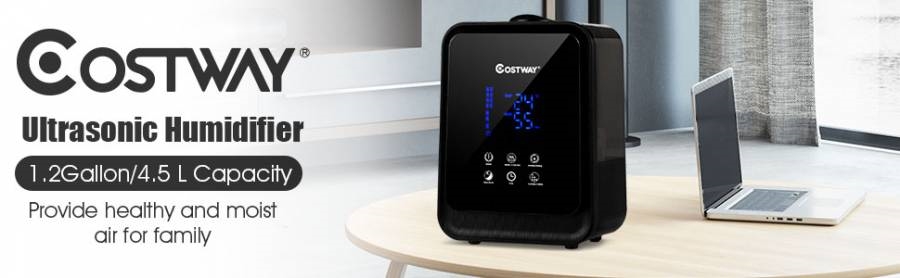 COSTWAY Ultrasonic 4.5L Warm and Cool Mist Humidifier: Creating a Comfortable Home Environment | DeviceDaily.com