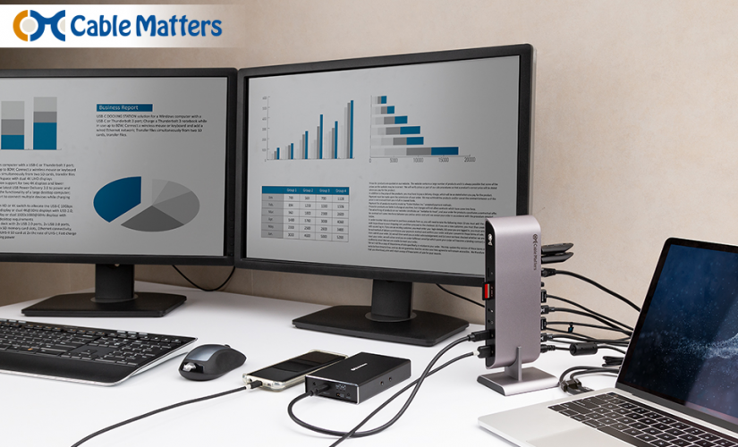 Cable Matters Dual Monitor USB-C Dock: Convenience, Functionality, and Value | DeviceDaily.com Cable Matters Dual Monitor USB-C Dock: Convenience, Functionality, and Value | DeviceDaily.com