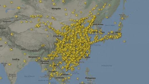 Watch flight traffic literally disappear from the skies as the coronavirus hits travel demand