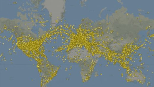 Air traffic data shows less crowded skies since the coronavirus spread
