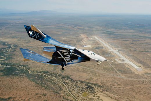 Virgin Galactic’s spaceship flies from its new home base for the first time