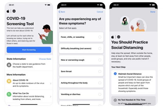 Apple’s COVID-19 screening tool can anonymously share symptoms with the CDC