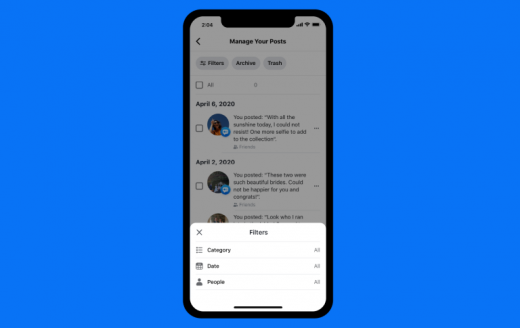 Facebook’s Manage Activity tool helps clean up your social media history