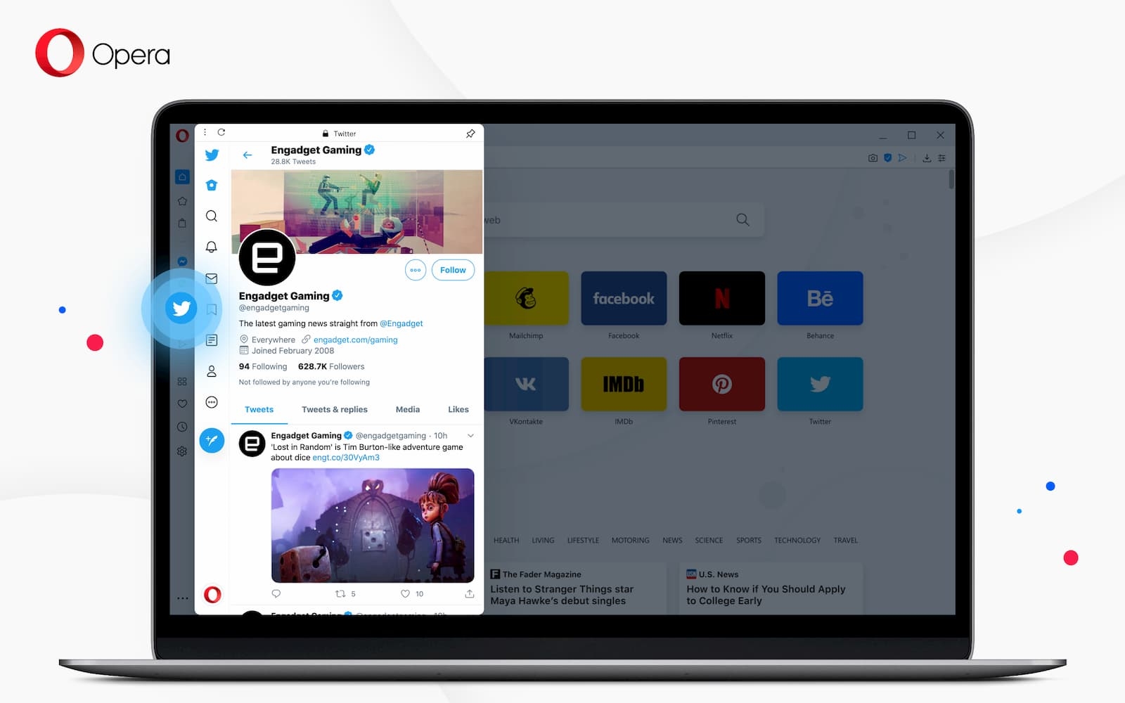 Opera has baked Twitter into its desktop browser | DeviceDaily.com