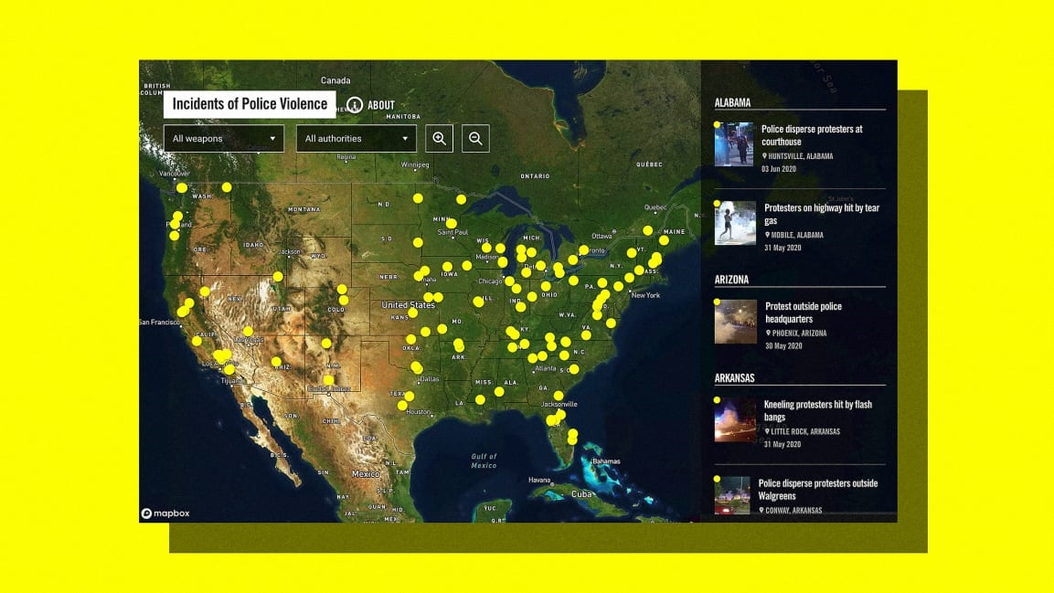 This Interactive Map Shows Police Violence During Protests 