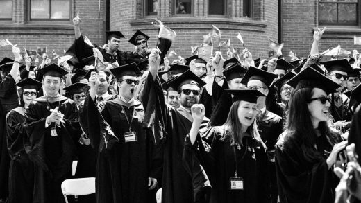 This is how Harvard handled online graduation: pretaped, with built-in hugging