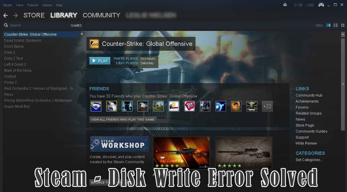 How to Fix ‘Steam Disk Write Error’ on Windows 10 | DeviceDaily.com