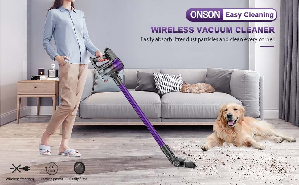 ONSON Cordless Vacuum Cleaner: Powerful Results For a Lightweight | DeviceDaily.com